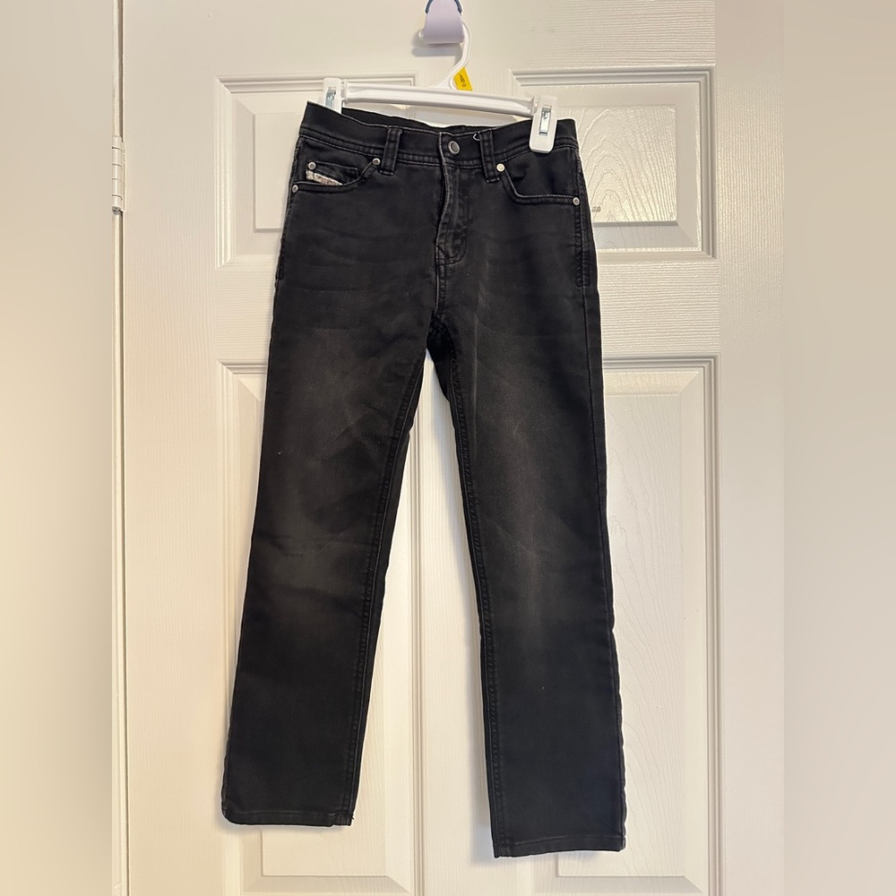Diesel Boy’s Charcoal Slim Jeans, size 7Y